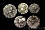 5 древнеримских монет серебро