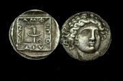 Монета греческого города Амфиполь факел серебро