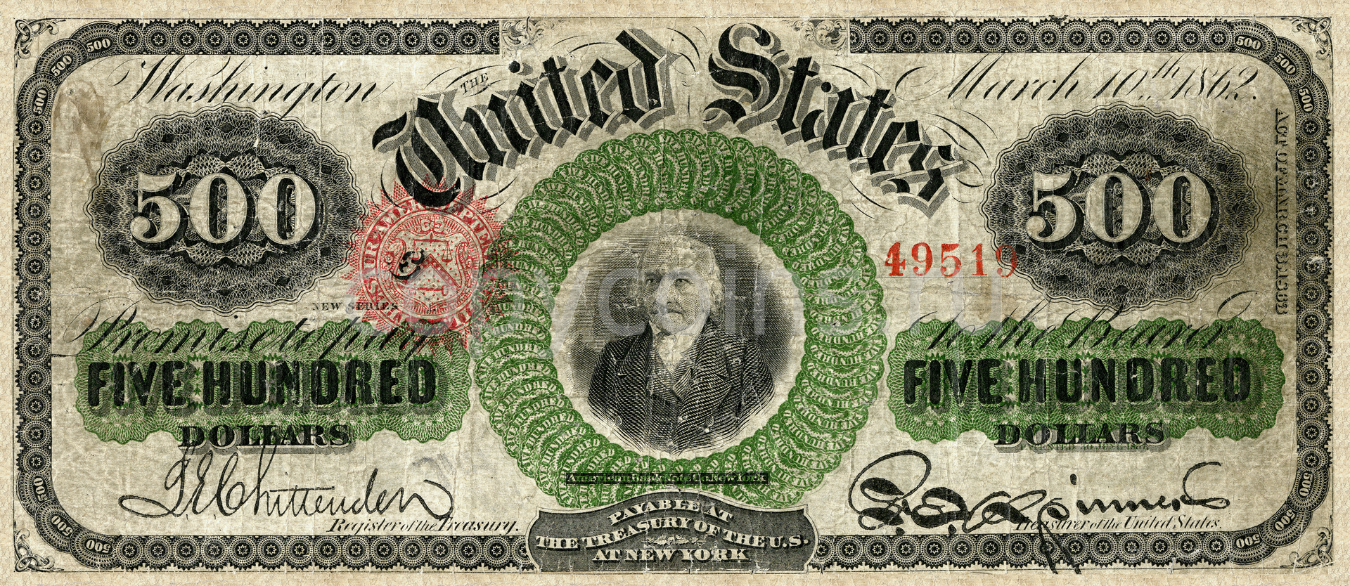 Банкноты США $500. 500 Долларовая купюра. Купюра 500 долларов США. 500 Долларов США 1862.