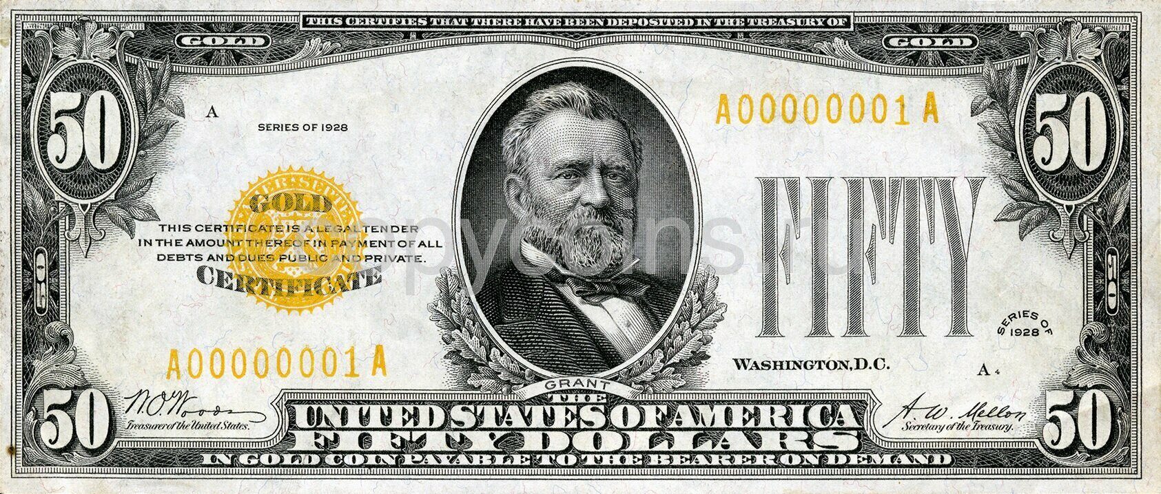 купюра 50 долларов сша