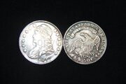 50 центов  полдоллара 1817 г. Свобода во фригийском колпаке  Орлан США. Д. Райx.