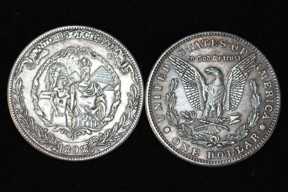 Х522 1 доллар 1898 года Антоний и Клеопатра история любви 1 (1)