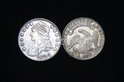 50 центов полдоллара 1824 г. Свобода во фригийском колпаке  Орлан США. Д. Райx.