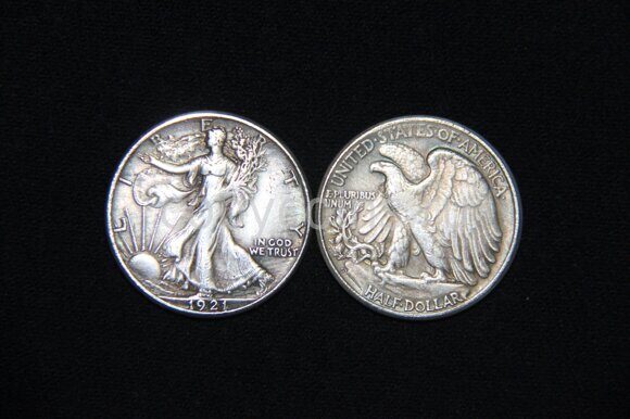 А159 50 центов  полдоллара 1921г. S на реверсе Идущая Свобода  Орлан. США. А. Вайнман.