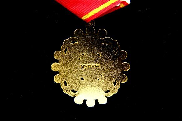 КК10 Знак Ордена Святой Анны на колодке с лентой, муляж 4