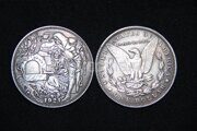 1 доллар 1921 года Хобо никель Hobo Nickel 82