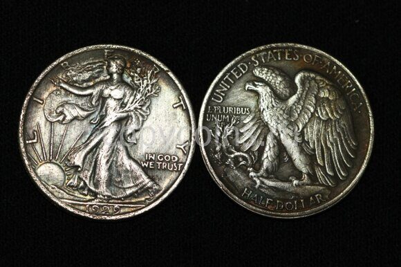 А161 50 центов  полдоллара 1929 г. D на реверсе Идущая Свобода  Орлан. США. А. Вайнман.