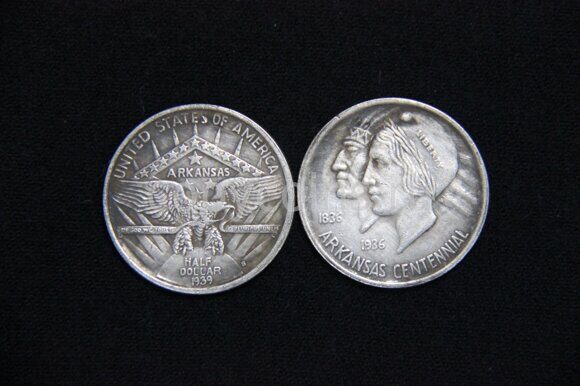 А188 50 центов 1939 года. S. США. 100 лет штату Арканзас