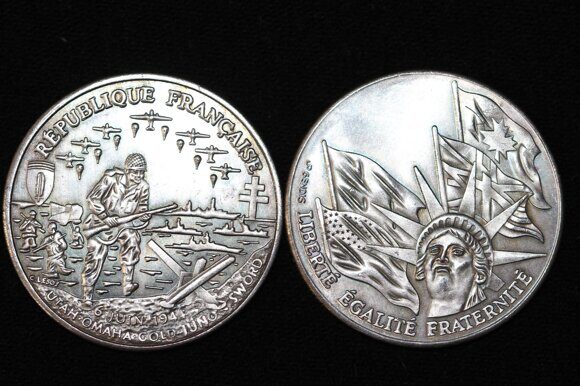 9975 1 франк, ФРАНЦИЯ, 1993. Начало Нормандской операции 1 (1)