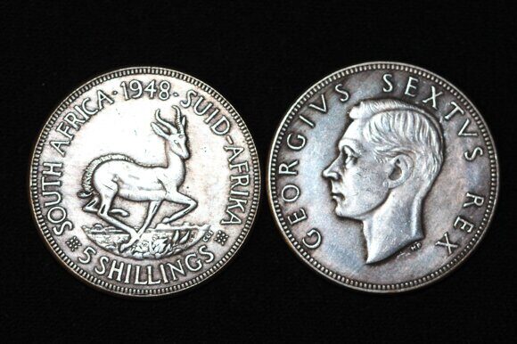 9981 5 шиллингов 1948 года Южная Африка 1 (1)