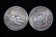 1 доллар 1881 года Хобо никель Hobo Nickel 22