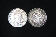 50 центов  полдоллара 1815 г. Свобода во фригийском колпаке  Орлан США. Д. Райx.