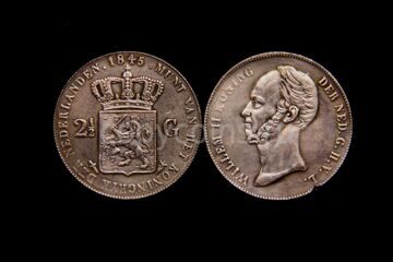 Два с половиной гульдена 1845 год  Нидерланды