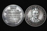 Памятная медаль 16 президент США Авраам Линкольн 1861-1865гг серебро