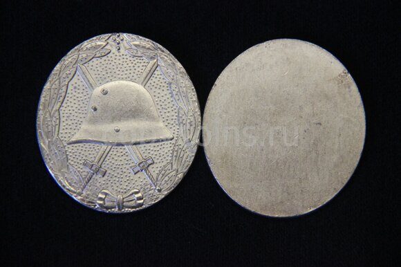 Знак За ранение никель 1 тип без свастики